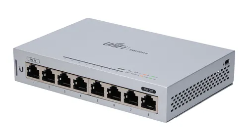 Ubiquiti US-8 | Switch | UniFi, 8x RJ45 1000Mb/s, PoE Passthrough Bez wiatrakaTak