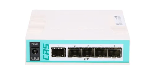 MicroTik CRS106-1C-5S | Schalter | 1x RJ45 1000Mb/s, 6x SFP Ilość portów LAN1x [10/100/1000M (RJ45)]
