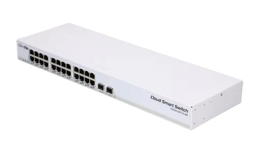 MikroTik CSS326-24G-2S+RM | Switch | 24x RJ45 1000Mb/s, 2x SFP+ Standard sieci LANGigabit Ethernet 10/100/1000 Mb/s