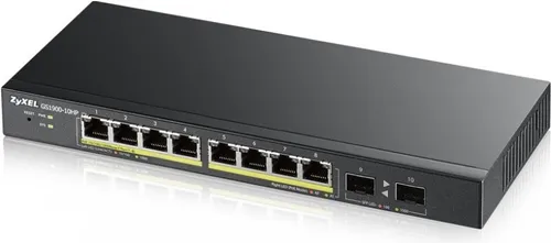 ZYXEL GS1900-10HP | Switch | 8x RJ45 1000Mb/s PoE, 2x SFP, 77W, gerenciado  Ilość portów LAN8x [10/100/1000M (RJ45)]
