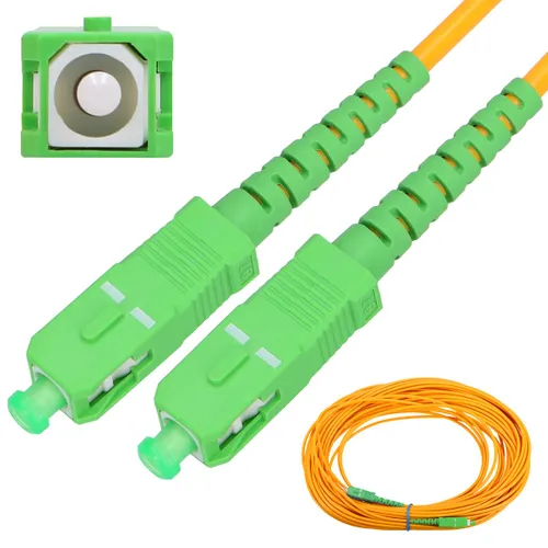 Extralink SC / APC-SC / APC | Patch cord | Modo único, Simplex, G.652D, 3mm, 5m Długość5m