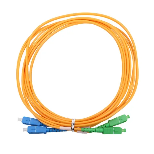 Extralink SC/APC-SC/UPC | Patchcord | Jednomodový, Duplex, G652D, 3mm, 15m Długość15m