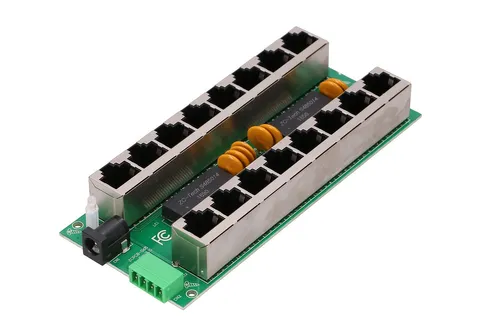 Extralink 8 Port | Gigabit PoE-Injektor | 8x 1000Mb/s RJ45, Modus B Montaż naścienny / rzutowanie na sufitTak