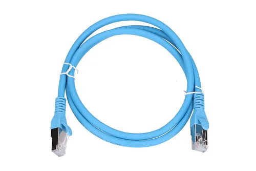 Extralink Kat.6A S/FTP 1m | LAN Patchcord | Cable de cobre de par trenzado, 10Gbps Kabel do montażuWewnątrz budynków