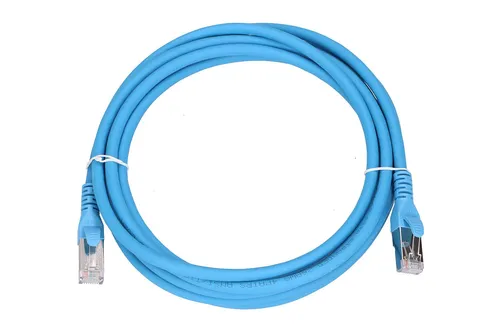 Extralink Kat.6A S/FTP 3m | LAN Patchcord | Bakir bükümlü çift, 10Gbps Kabel do montażuWewnątrz budynków