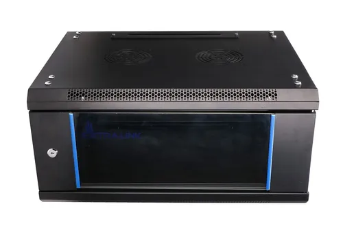 Extralink 4U 600x450 Czarna | Szafa rack | montowana na ścianie Czujnik temperaturyNie