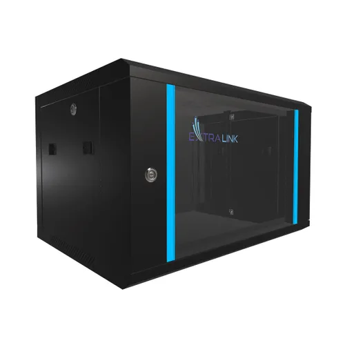 Extralink 6U 600x450 Černá | Racková skříň | montovaná na zdi Wysokość szafy6U