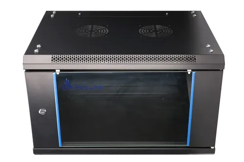 Extralink 6U 600x600 Schwarz | Rackmount-Schrank | Wandmontage Czujnik temperaturyNie