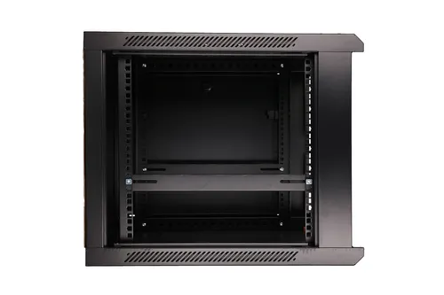 Extralink 9U 600x600 Black | Rackmount cabinet | wall mounted Konstrukcja drzwi przednichSzkło hartowane