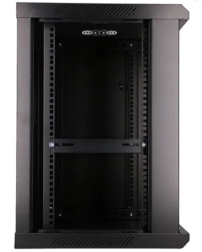 Extralink 12U 600x450 Czarna | Szafa rack | montowana na ścianie Konstrukcja drzwi przednichSzkło/stal