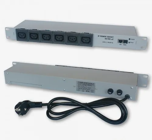 Tinycontrol 6G10A V2 IEC320 | Faixa de poder | IP, Rack 19 '', 6 soquetes AC 230 V IEC320 0
