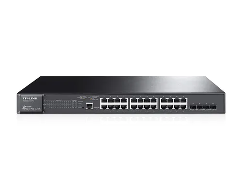 TP-Link T2600G-28MPS (TL-SG3424P) | Schalter | 24x RJ45 1000Mb/s, 4x SFP, PoE+, Verwaltet Ilość portów LAN24x [10/100/1000M (RJ45)]

