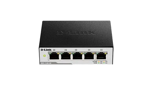 D-LINK DGS-1100-05 | Switch | 5x RJ45 1000Mb/s Ilość portów LAN5x [10/100/1000M (RJ45)]
