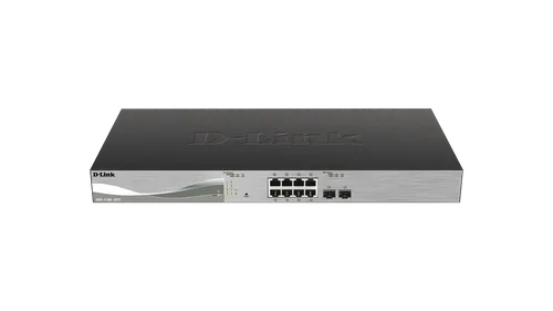 D-LINK DXS-1100-10TS 8-PORT GIGABIT SMART MANAGED SWITCH  2 SFP+ (FANLESS) Standard sieci LANGigabit Ethernet 10/100/1000 Mb/s