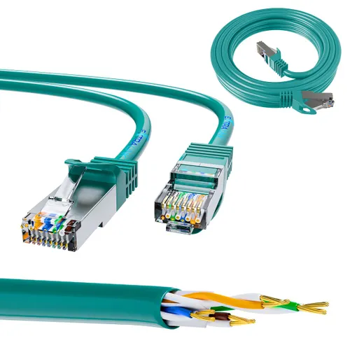 Extralink Kat.6 FTP 0.5m | LAN Patchcord | Bakir bükümlü çift, 1Gbps Długość0.5m