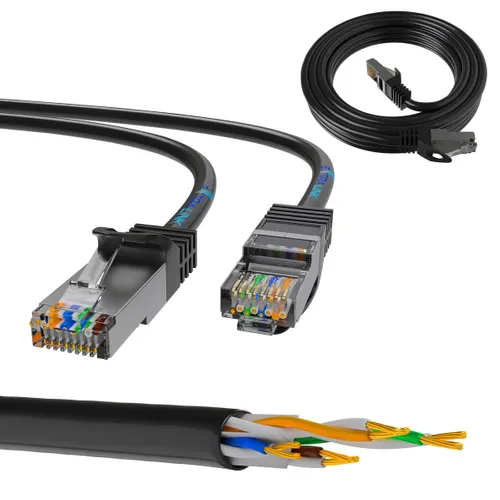 Extralink Kat.5e FTP 0.5m | Патч-корд LAN | Медный сетевой кабель Długość0.5m
