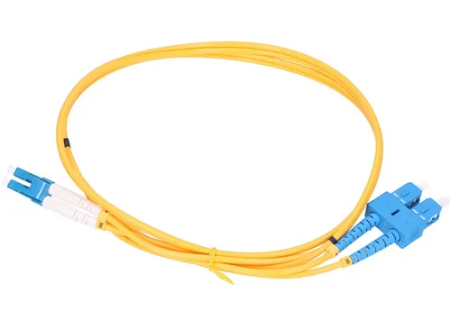 Extralink SC/UPC-LC/UPC | Patchcord | PVC, Jednomodový, Duplex, G652D, 3mm, 3m Kategoria kablaSingle-Mode