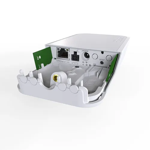 MikroTik wAP LTE kit | LTE Router | RBwAPR-2nD&R11e-LTE, LTE 150Mb/s, 2,4GHz WiFi, 1x RJ45 100Mb/s, 1x miniPCI-e, 1x SIM Kategoria LTECat.4 (150Mb/s Download, 50Mb/s Upload)