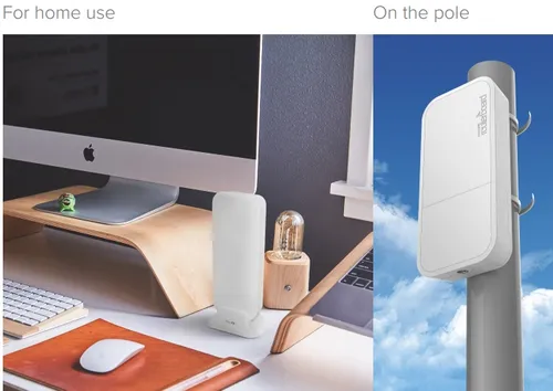 MikroTik wAP LTE kit | LTE Router | RBwAPR-2nD&R11e-LTE, LTE 150Mb/s, 2,4GHz WiFi, 1x RJ45 100Mb/s, 1x miniPCI-e, 1x SIM Maksymalna prędkość transmisji bezprzewodowej300 Mb/s