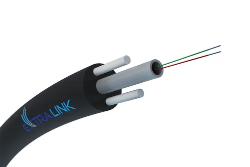 Extralink 2F | Cable de fibra óptica | 0,5kN FRP, 2J, monomodo, G.652D, 4,7mm, aereo, 2km Kabel do montażuNapowietrznego