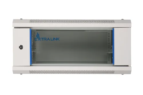 Extralink 4U 600x450 Szara | Szafa rack | montowana na ścianie Konstrukcja drzwi przednichSzkło/stal