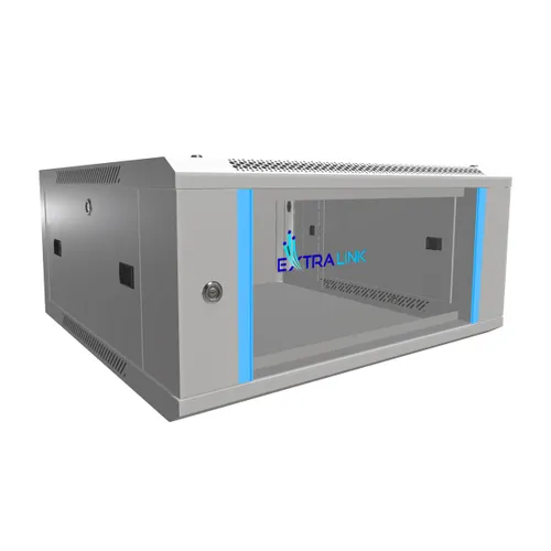 Extralink 4U 600x600 Šedá | Racková skříň | montovaná na zdi Głębokość produktu600