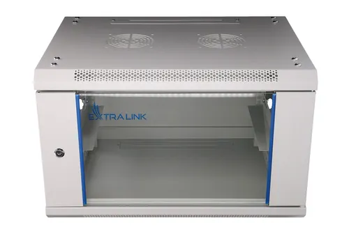Extralink 6U 600x600 Šedá | Racková skříň | montovaná na zdi Głębokość600mm