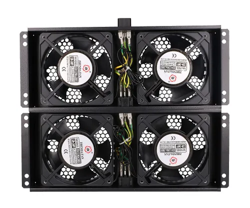 Extralink | 4 Way fan unit | for standing cabinets, 2m cable with EU plug Hot-swapTak