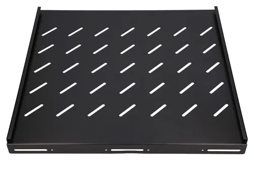Extralink 1U 600 mm schwarz | Fester Fachboden | 19", 602 x 472mm, für Schränke mit 800 mm Tiefe Kolor produktuCzarny