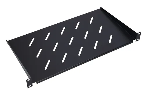 Extralink 1U 250mm Black | Shelf | 19", for wall cabinets Kolor produktuCzarny