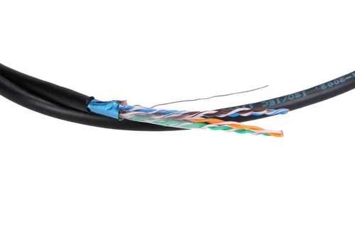 Extralink CAT5E FTP (F/UTP) V2 Externí | Síťový kabel s krouceným párem | 305M Izolacja kablaF/UTP (FTP)
