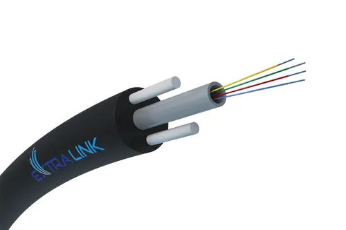 Extralink 4F | Fiber optic cable | 0.5kN FRP, 4J, Single mode, G.652D, 4.7mm, aerial, 2km Kabel do montażuNapowietrznego