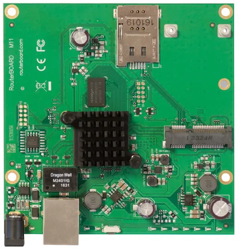 MikroTik RBM11G | Router | 1x RJ45 1000Mb/s, 1x miniPCI-e, 1x SIM