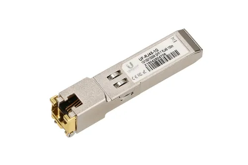 Ubiquiti UF-RJ45-1G | Modul SFP+ | UFiber, 1,25Gb/s, RJ45 Dystans transmisjiPoniżej 1km