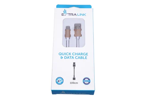 Extralink | USB - cable tipo C | para smartphones ANDROID, max. tensión 3A, 1m, blanco 4