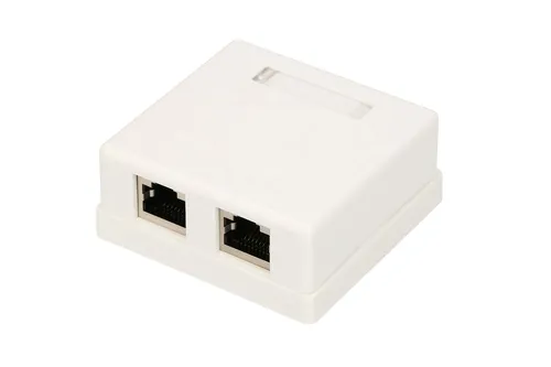 Extralink | Wall mount outlet | 2x RJ45 KAT5E STP Patchpanel - ilość portów2