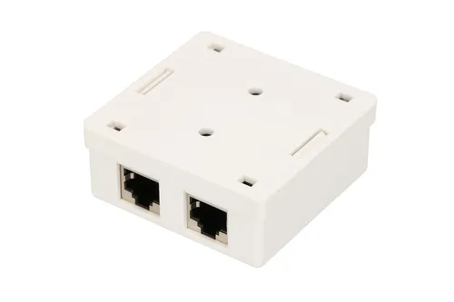Extralink | Povrchová zásuvka | 2x RJ45 KAT5E STP Typ obudowyPuszka połączeniowa