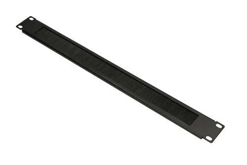 Extralink | Organizador de cable | 1U con cepillo, negro