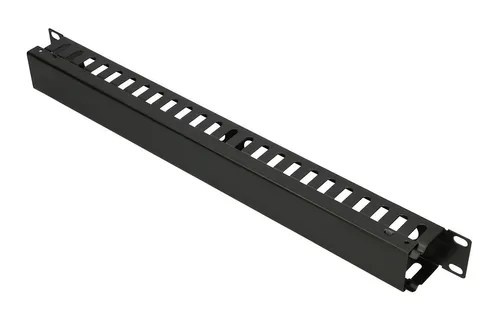 Extralink | Kabelorganizer | 1U mit Metallabdeckung Kształt otworu montażowegoOkrągły