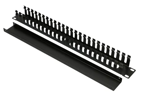 Extralink | Kabelorganizer | 1U mit Metallabdeckung Materiał obudowyMetal
