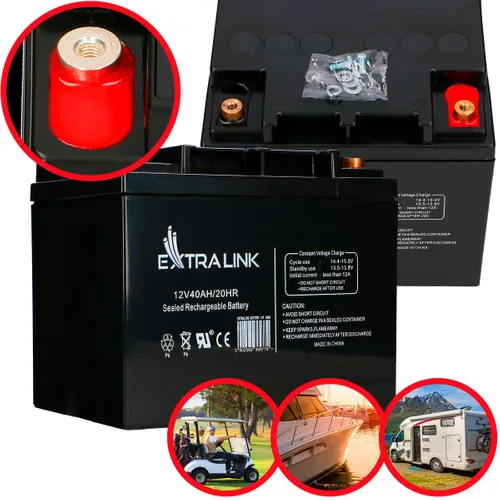 Extralink AGM 12V 40Ah | Accumulatore Batteria | senza manutenzione Napięcie wyjściowe12V