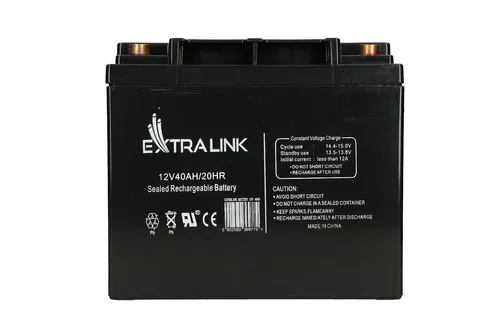 Extralink AGM 12V 40Ah | Accumulator | maintenance free Kolor produktuCzarny