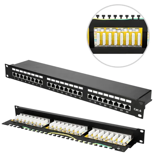 Extralink CAT6 STP V2 | Patchpanel | 24 port Patchpanel - ilość portów24