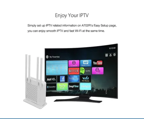 Totolink A702R | WiFi Router | AC1200, Dual Band, MIMO, 5x RJ45 100Mb/s Gniazdko wyjścia DCTak