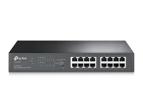 TP-Link TL-SG1016PE | Switch | 16x RJ45 1000Mb/s, 8x PoE+, Rack, gestito Ilość portów LAN16x [10/100/1000M (RJ45)]
