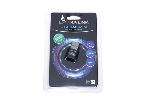 Extralink U600AC | USB Adapter | AC600 Dual Band Wbudowany wyłącznikNie
