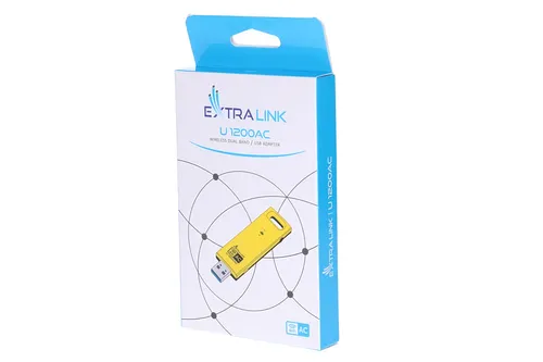 Extralink U1200AC | Adaptador  USB | AC1200 Banda Dupla Wbudowany wyłącznikNie