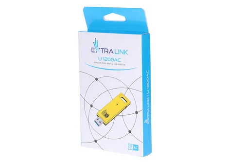 Extralink U1200AC | USB Adapter | AC1200 Dual Band Wbudowany wyłącznikNie