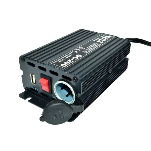 VOLT DC-200 24 / 12V 10A | Conversor de tensao | 200 W, USB, plugue de isqueiro 0