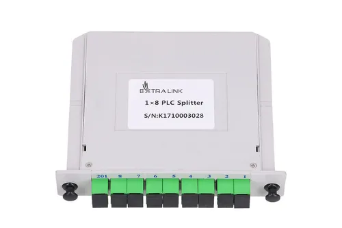 Extralink 1:8 PLC SC/APC | Splitter | Slot Type Liczba końcówek splittera1x8